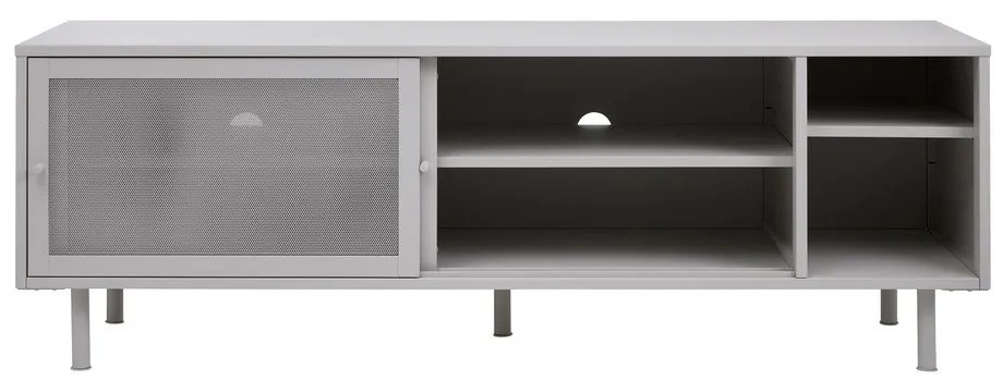 Mobile TV grigio in metallo 160x55x45 cm Veep – Unique Furniture