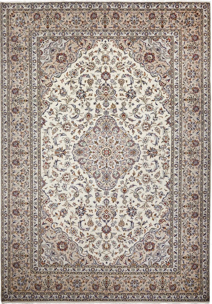 Kashan Tappeto persiano 240 x 350 Beige (Iran) Annodato A Mano