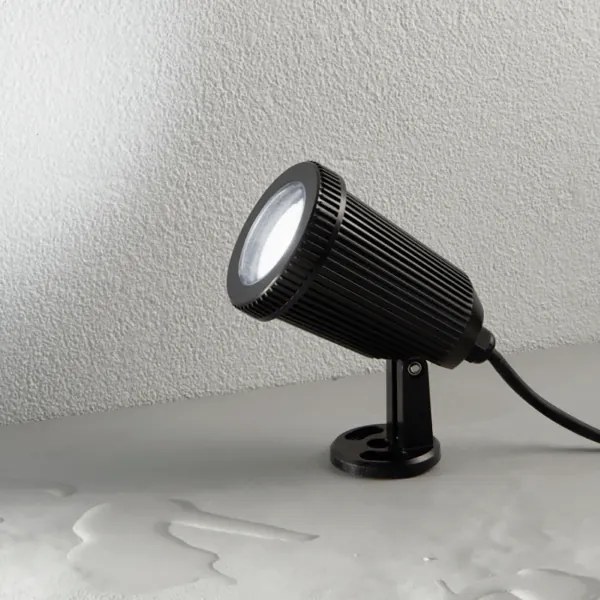 Lampada spot GOA proiettore da terra esterno 8x28 cm in abs e policarbonato