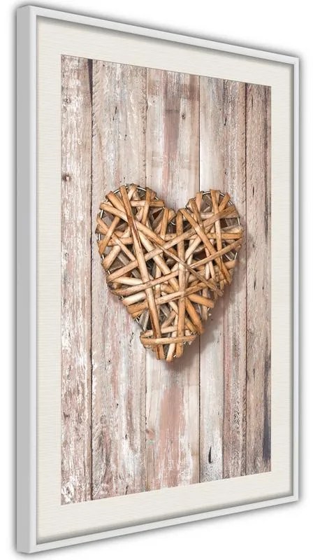 Poster  Wicker Love  Cornice Quadri Cornice nera con pass-partout, Larghezza x Altezza Home decor 20x30