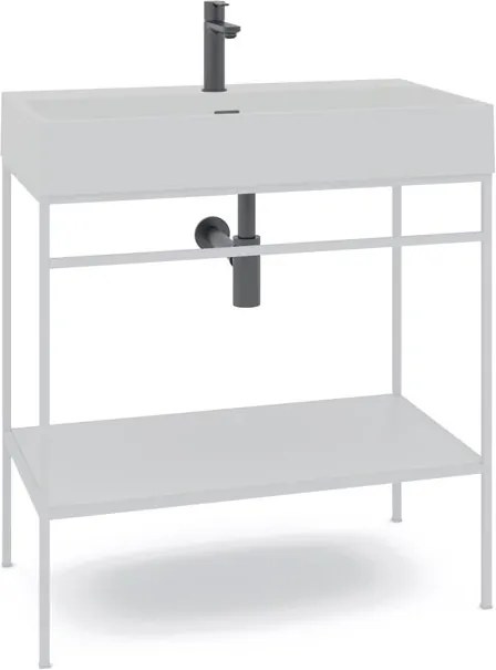 Mobile bagno da terra con lavabo L 80 x H 89 x P 45.5 cm bianco per vasca centrale Outline
