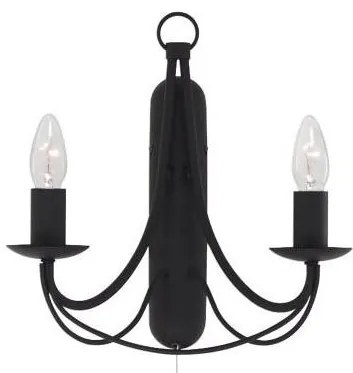 Searchlight 6342-2BK - Applique MAYPOLE 2xE14/60W/230V