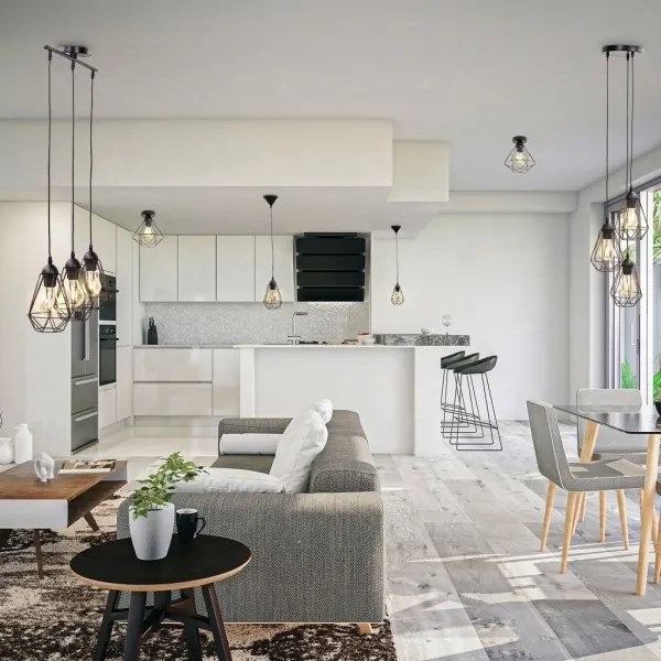 Lampadario LED su cavo 1xE27/6,5W/230V 2500K nero