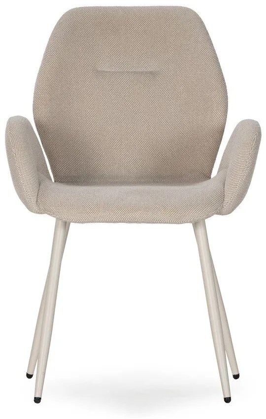 Set di sedie da pranzo beige in imbottito 2 pz Ansu – Marckeric