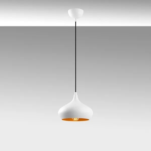Lampada a sospensione con cavo DODO 1xE27/40W/230V bianco
