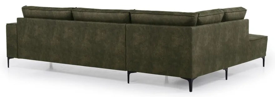 Divano angolare verde in similpelle (angolo sinistro) Copenhagen - Scandic