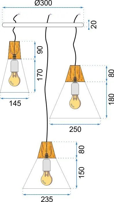 Lampada da soffitto SCANDI SET CPR Bianca