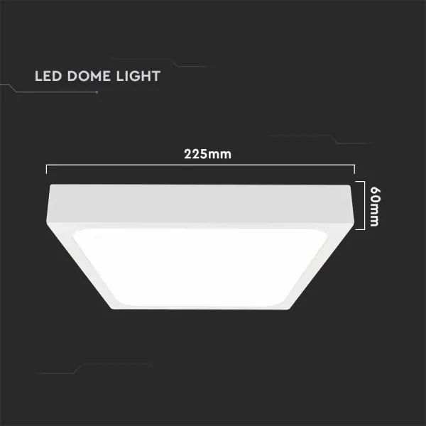 Plafoniera LED da bagno LED/18W/230V 3000K IP44 22,5x22,5 cm bianco