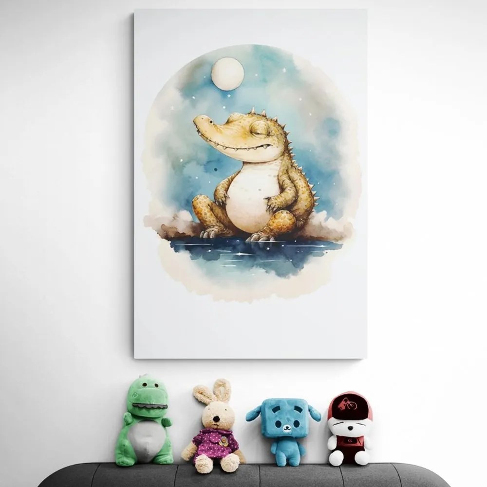 Quadro su tela – Coccodrillo sognante