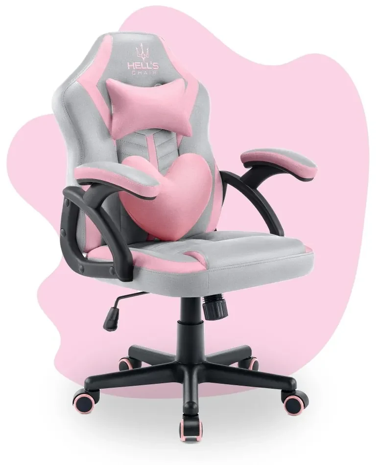 Sedia da gaming per bambini Kido by Diablo X-Ray 2.0: bianco e rosa