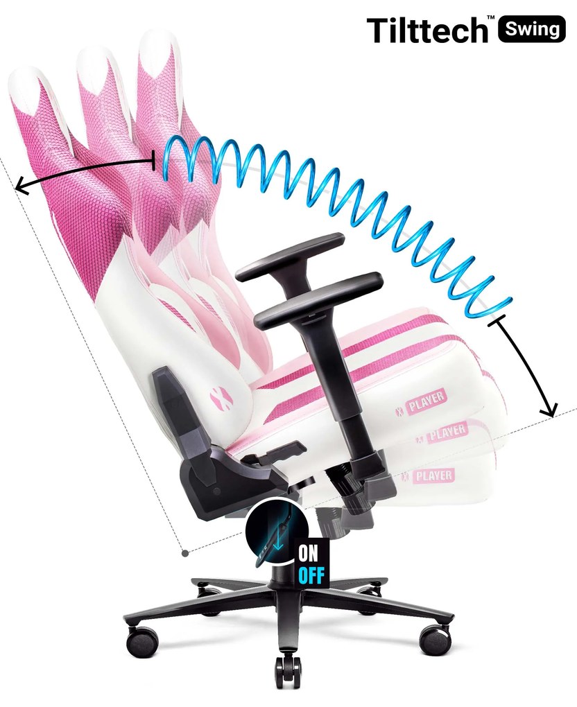 Sedia Da Gaming Diablo X-Player 2.0 In Materiale Kids Size: Marshmallow Pink