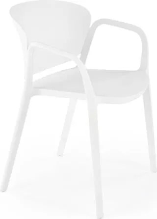 Sedia in plastica K491 in bianco