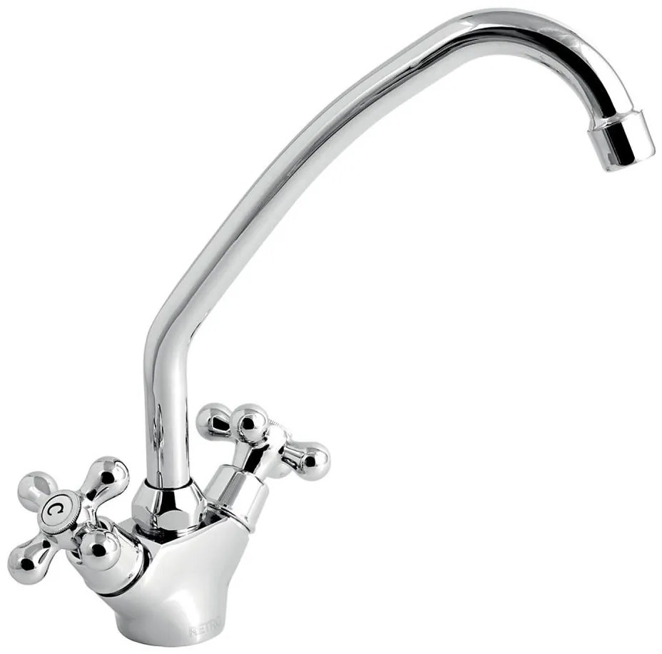 Novaservis - Miscelatore per lavello TITANIA RETRO cromo lucido