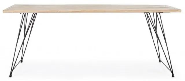 Tavolo design industrial in legno DISTRICT 200x90x h76 cm