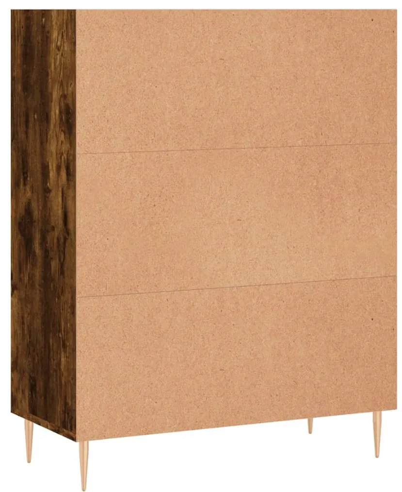 Libreria Rovere Fumo 69,5x32,5x90 cm in Legno Multistrato