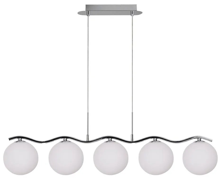 Lampadario a sospensione con filo RAMON 5xG9/40W/230V cromo lucido