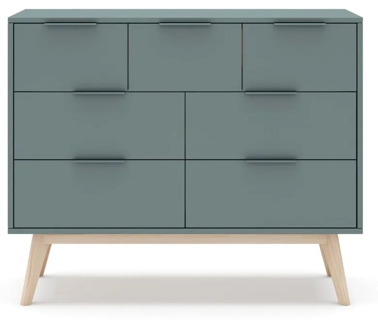 Cassettiera verde polveroso 120x83x40 cm Pisco – Marckeric