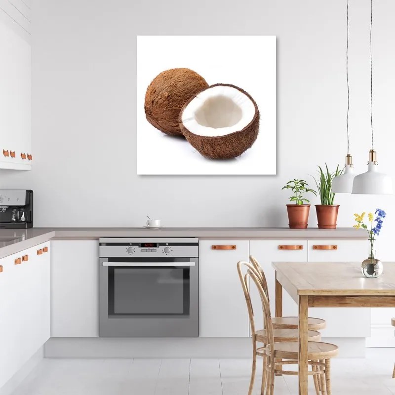 Quadro su tela, Frutta di cocco  Dimensioni Tappeti 40x40