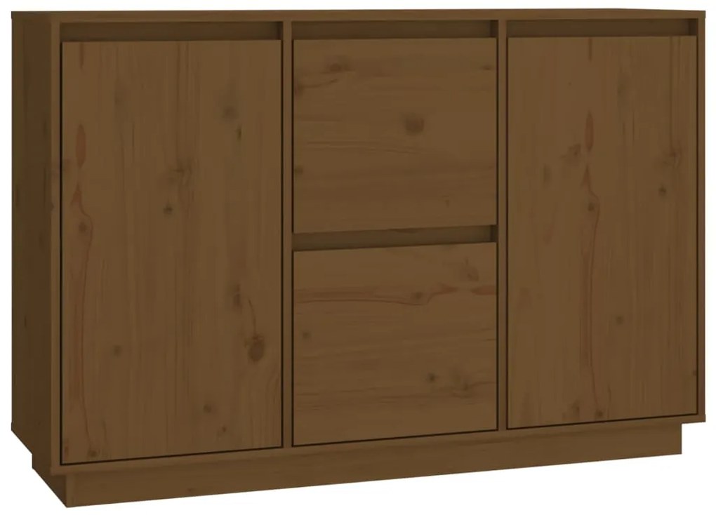 Credenza marrone miele 111x34x75 cm in legno massello di pino