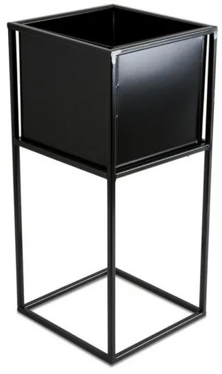 Portafiori 50x24 cm nero