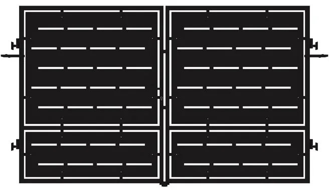 Cancello manuale Privacy in ferro, apertura centrale, L 308.5 x 180 cm, di colore nero