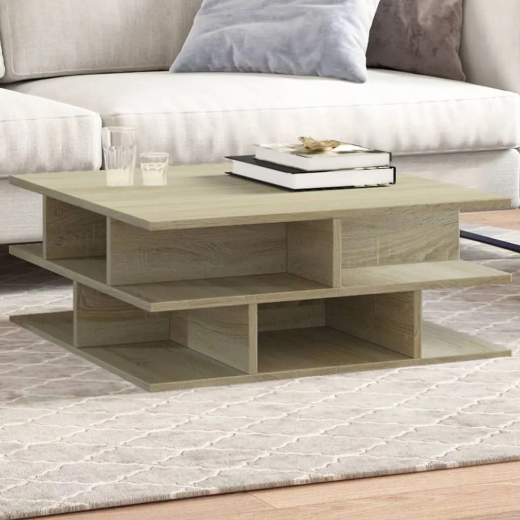 Tavolino Da Salotto Rovere Sonoma 70x70x29 Cm Legno Multistrato /