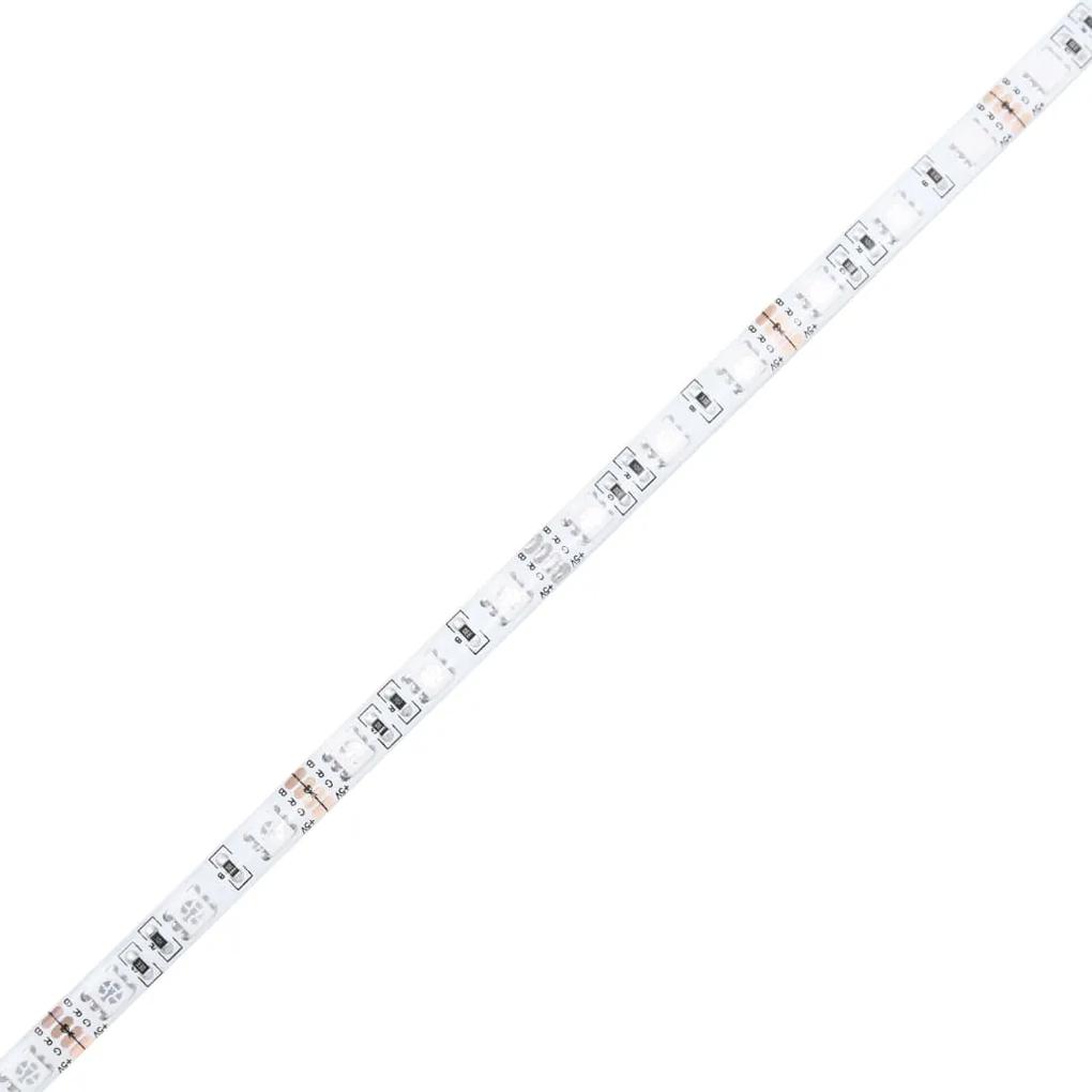 Scrivania con Luci LED Marrone Rovere 97x45x90cm in Multistrato