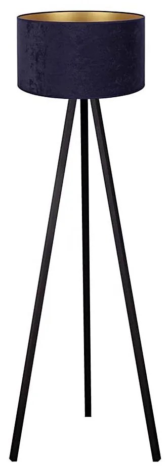 Brilagi - Lampada da terra VELVET 1xE27/60W/230V wenge/blu