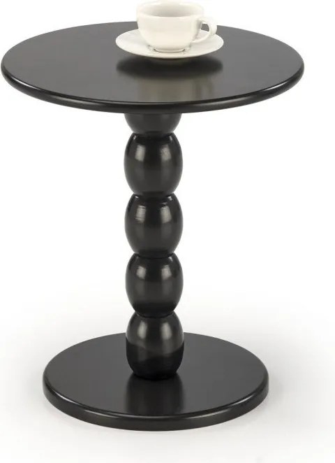 Tavolino da caffè rotondo Cirilla in nero - ø40/h47 cm