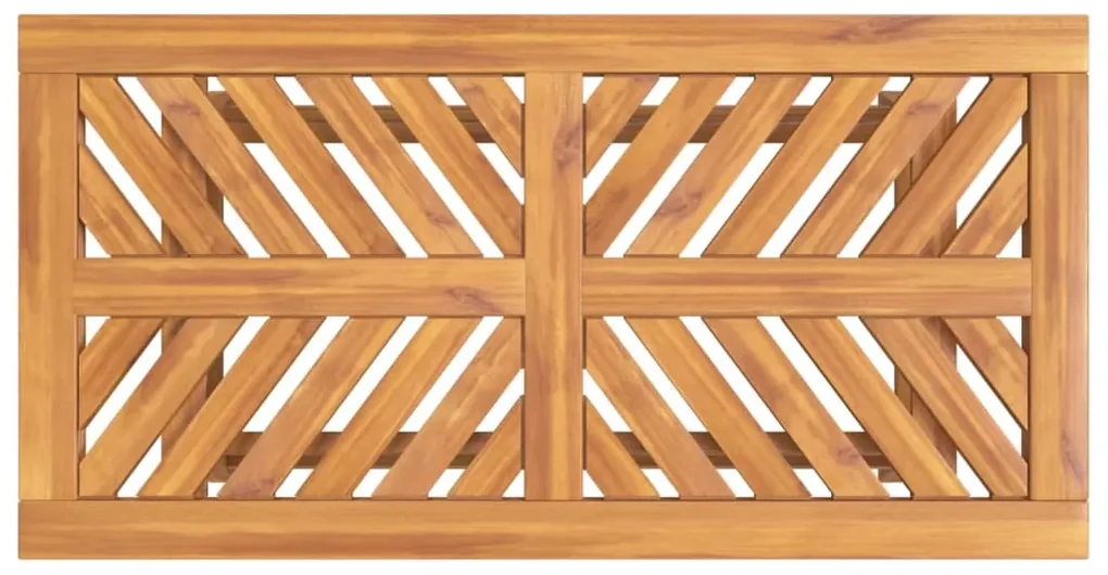 Tavolino 100x50x45 cm in legno massello di acacia