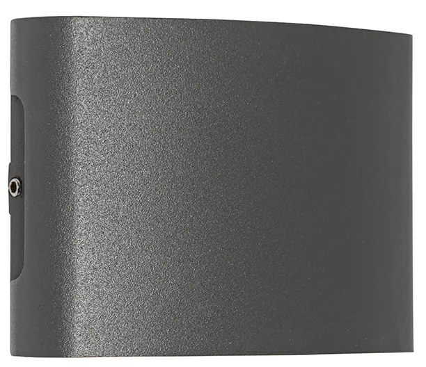 Lampada da parete per esterni grigio scuro con LED 4 luci IP54 - Silly