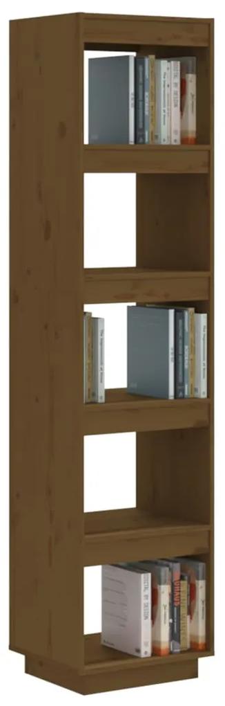 Libreria/divisorio miele 40x35x167 cm in legno massello di pino