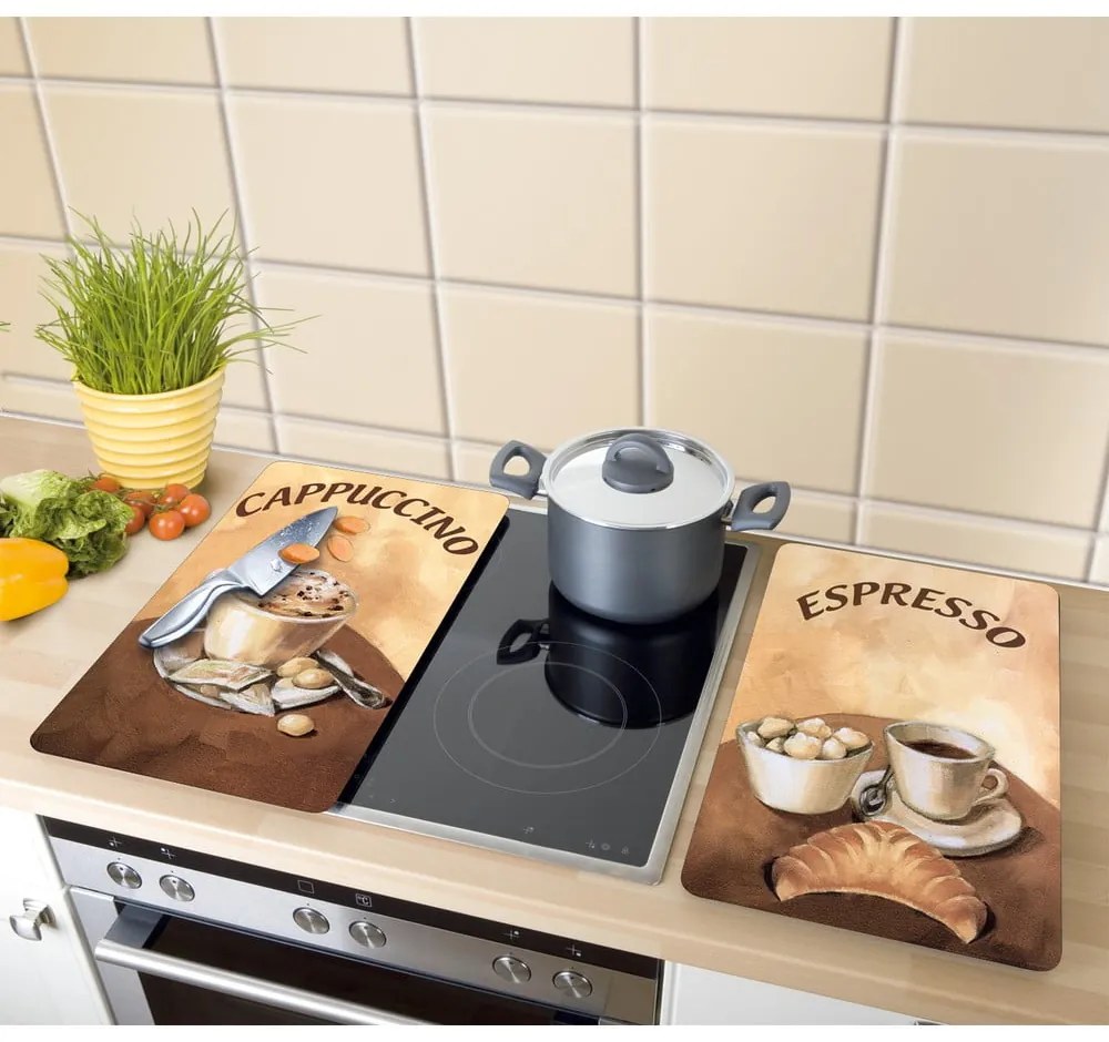 Set di 2 coperchi in vetro per fornelli Coffee - Wenko