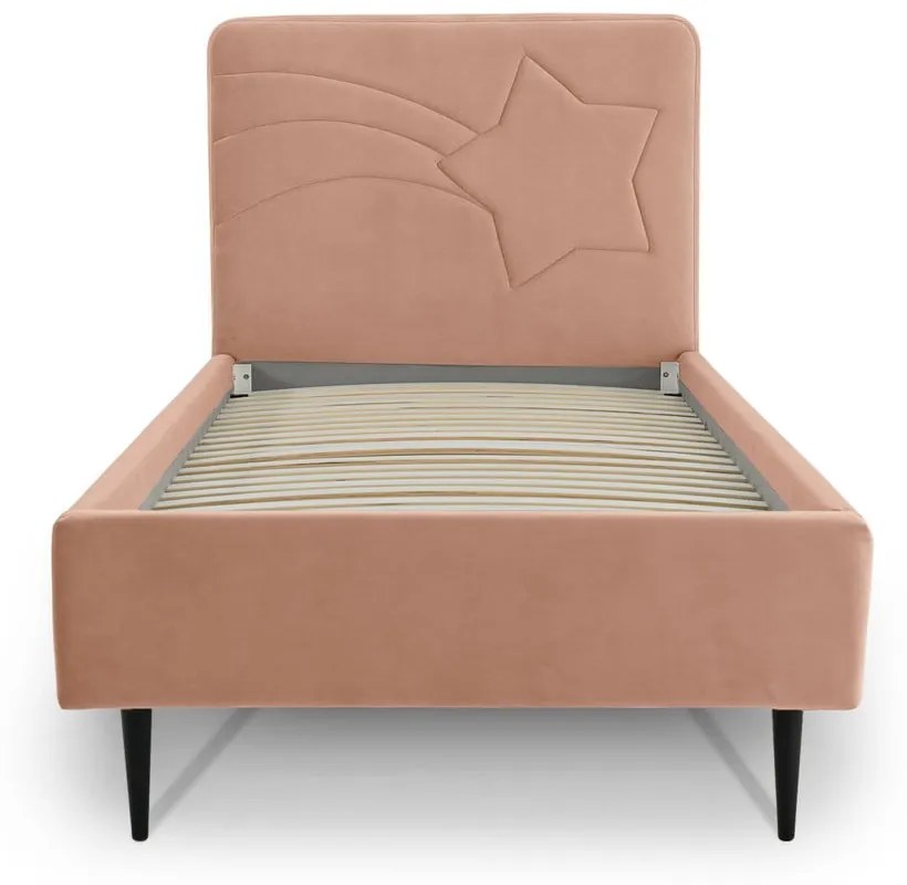 Letto rosa per bambini con contenitore 120x200 cm Star - Scandic