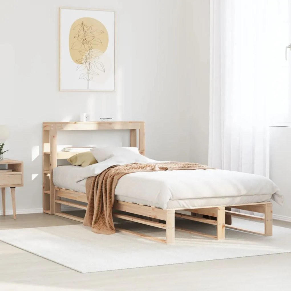 Giroletto Senza Materasso 100x200 Cm İn Legno Massello Di Pino /