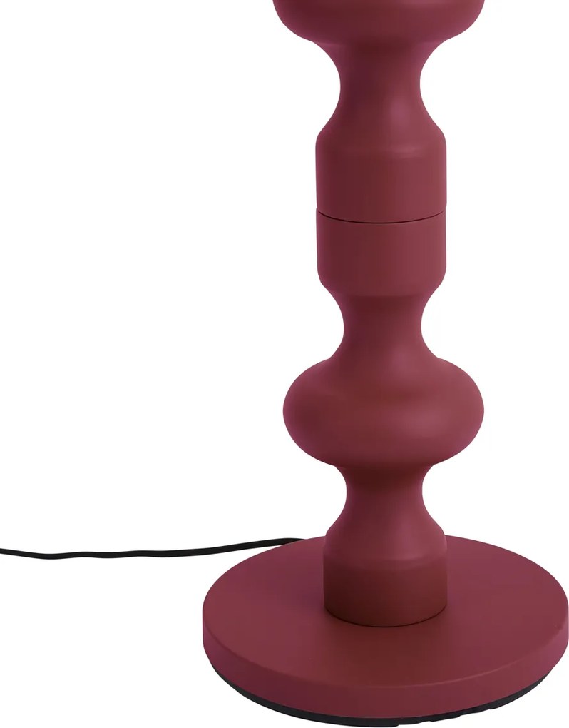 Lampada da terra retrò color prugna con paralume in tessuto 160 cm - Captain