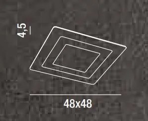 Plafoniera in metallo e plexiglass