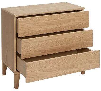 Comò scandinavo 3 cassetti legno chiaro FREDDY