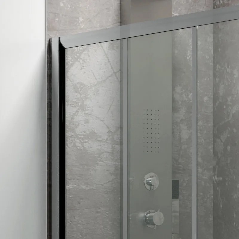 Porta doccia a scorrimento 95cm vetro trasparente K050 - KAMALU
