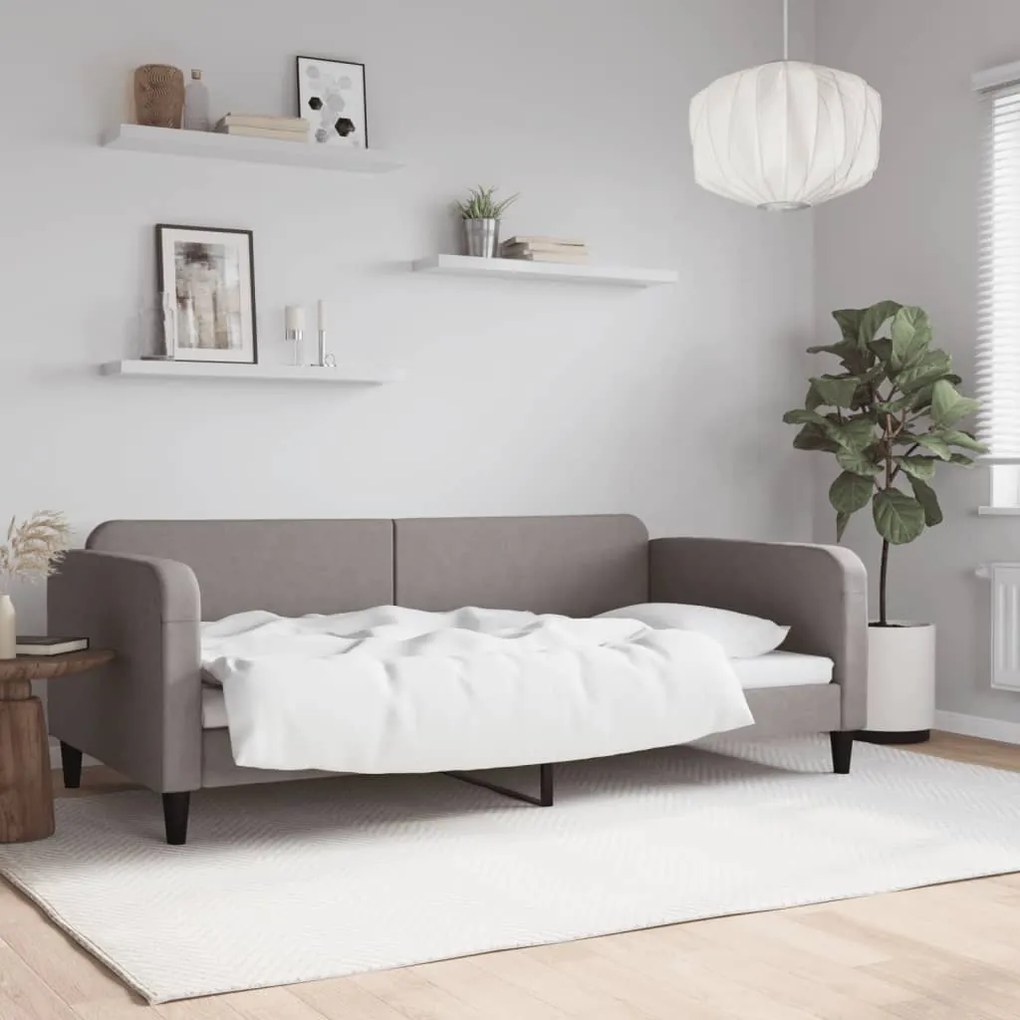 Letto Da Giorno Tortora 100x200 Cm İn Tessuto /