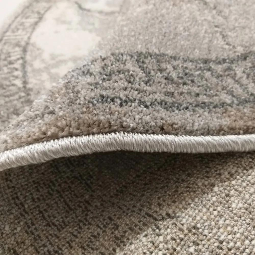 Lussuoso tappeto ovale grigio con un motivo originale Larghezza: 200 cm | Lunghezza: 290 cm