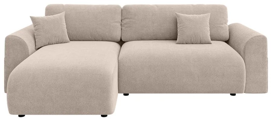 Divano angolare beige allungabile (con composizione variabile) Lorine – Ropez