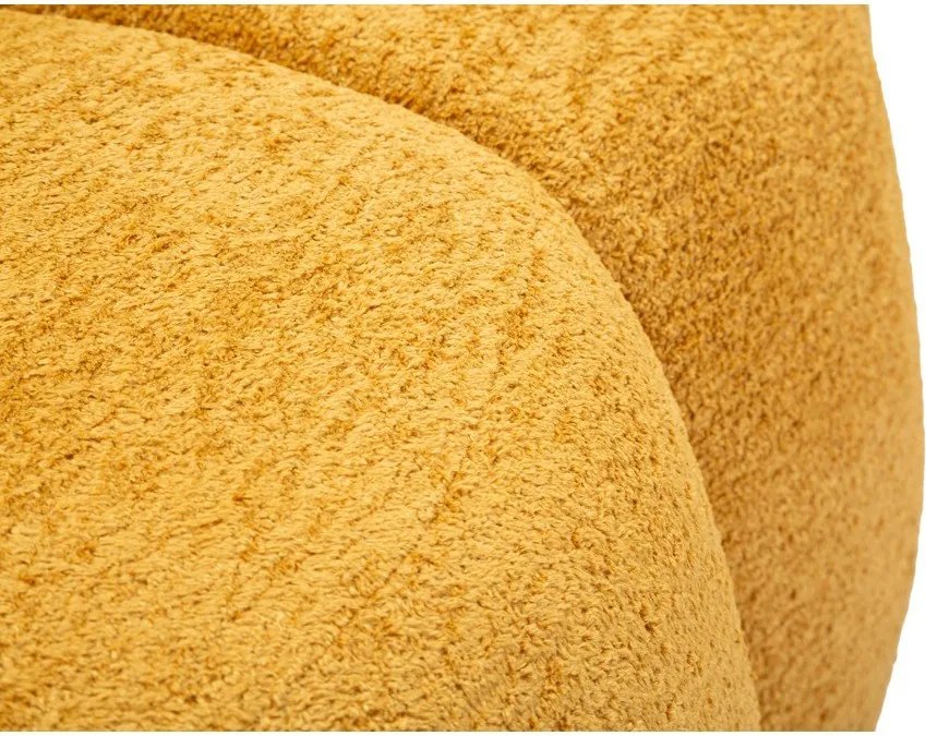 Divano color senape con rivestimento in bouclé 145 cm Ball – Mauro Ferretti