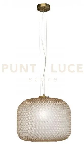 Lampadario a sospensione ashford sferica ambra 1 luce attacco e27 4...