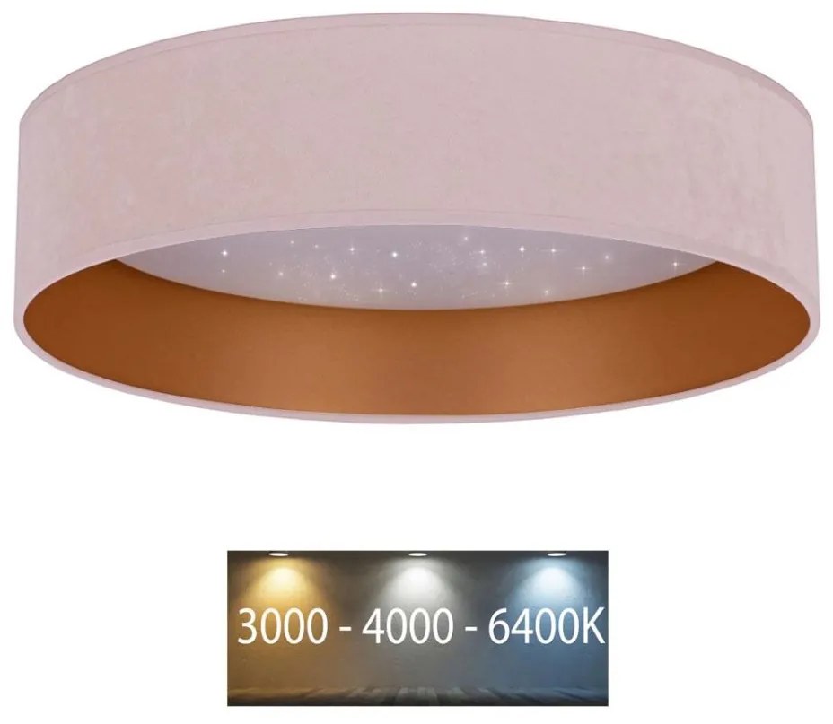 Brilagi - Plafoniera LED VELVET STAR LED/24W/230V d. 40 cm  rosa/oro