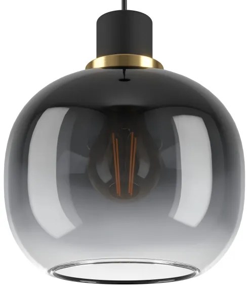 Eglo 99617 - Lampadario a sospensione con filo OILELLA 3xE27/40W/230V grigio