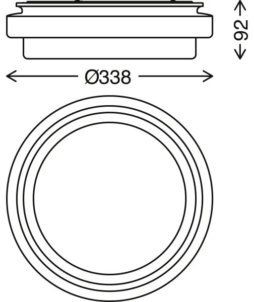 Briloner 3459-015 - Plafoniera LED CAKE LED/18W/230V