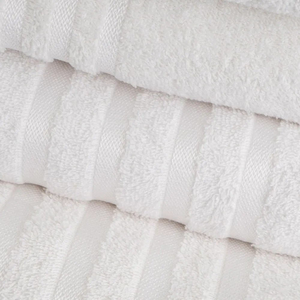 Asciugamano tipo terry bianco in cotone 70x140 cm Simple – Casa Selección