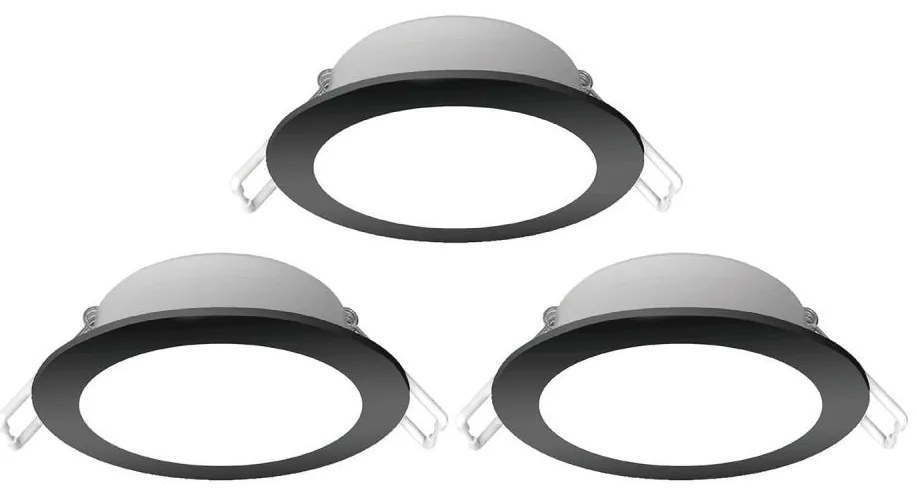 Aigostar-SET 3x Lampada da incasso da esterno LED LED/4,8W/230V 4000K IP65 nero