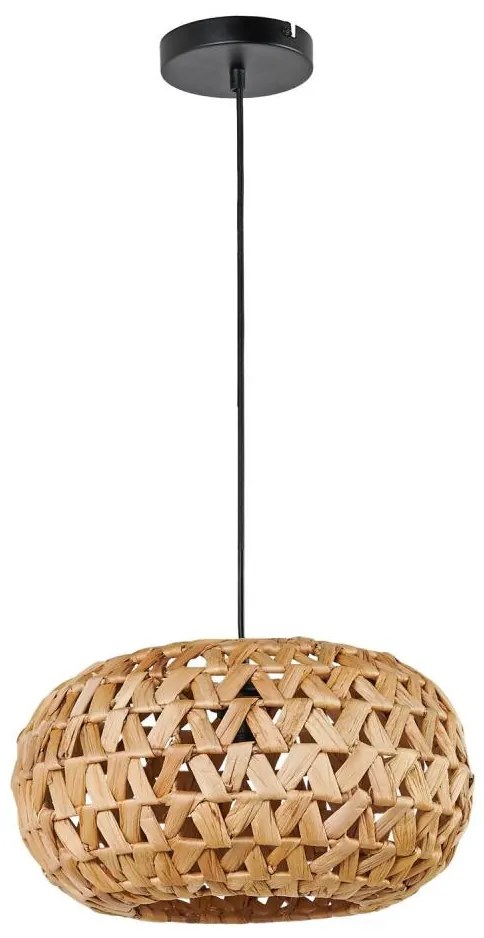 Lampadario a sospensione con filo HOSHI 1xE27/20W/230V diametro 38 cm canapa